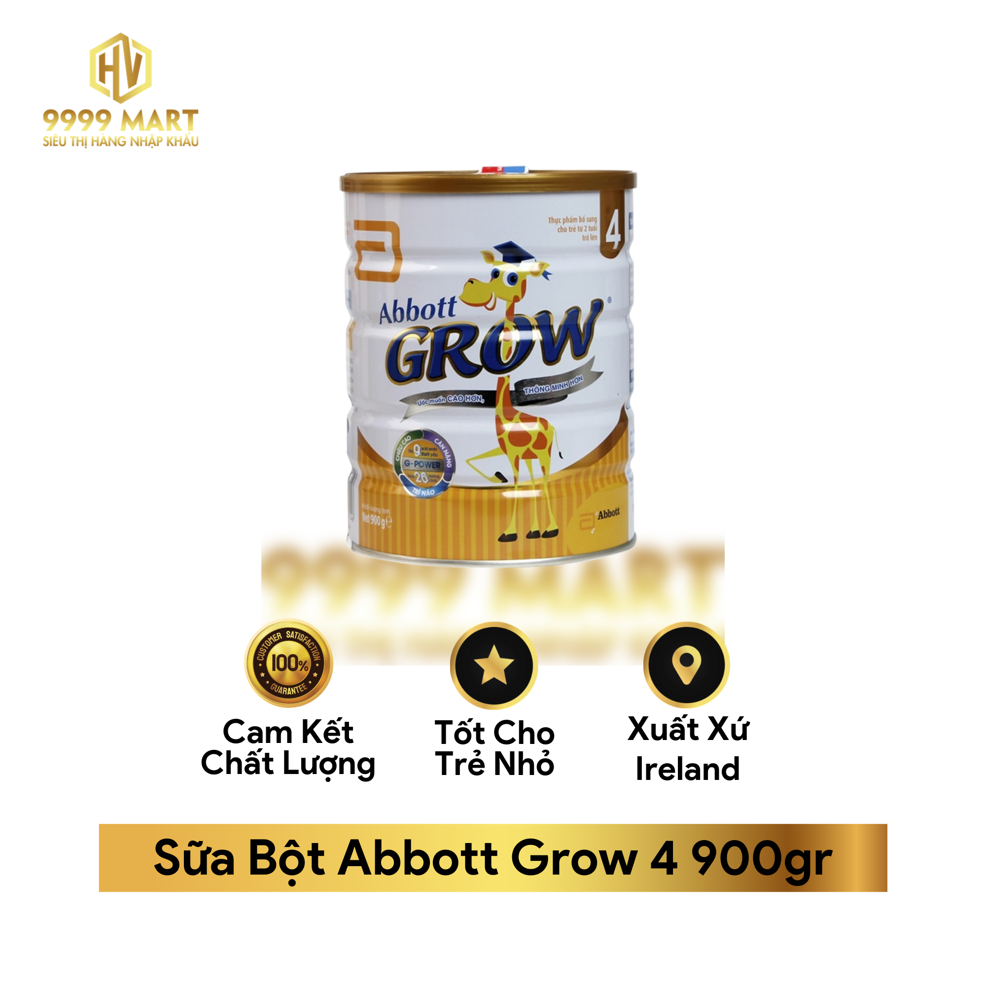  Sữa Bột Abbott Grow 4 900gr 