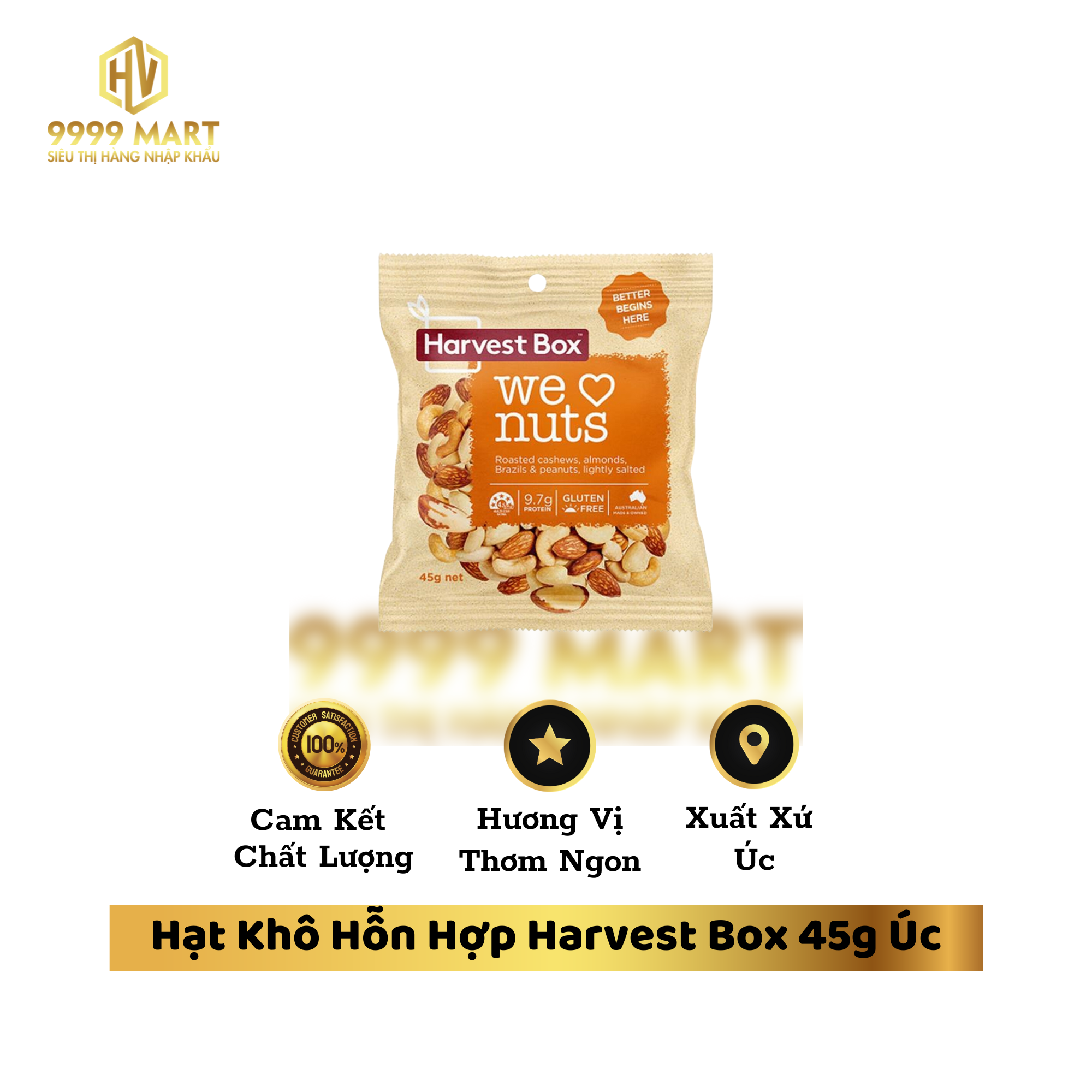  Hạt Khô Hỗn Hợp Harvest Box 45g Úc 