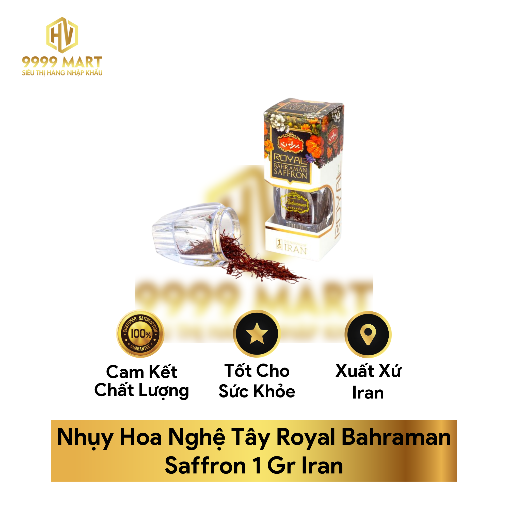  Nhụy Hoa Nghệ Tây Royal Bahraman Saffron 1 Gr Iran 