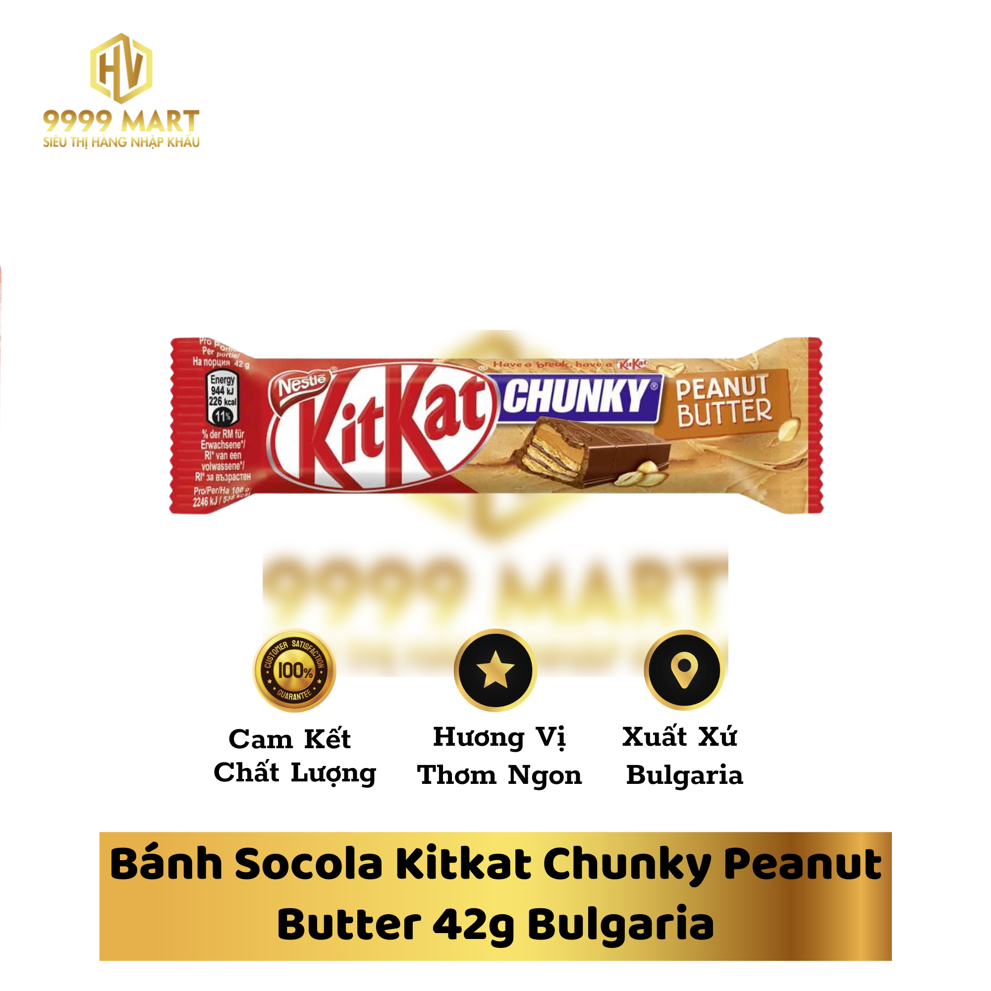  Bánh Socola Kitkat Chunky Peanut Butter 42g Bulgaria 