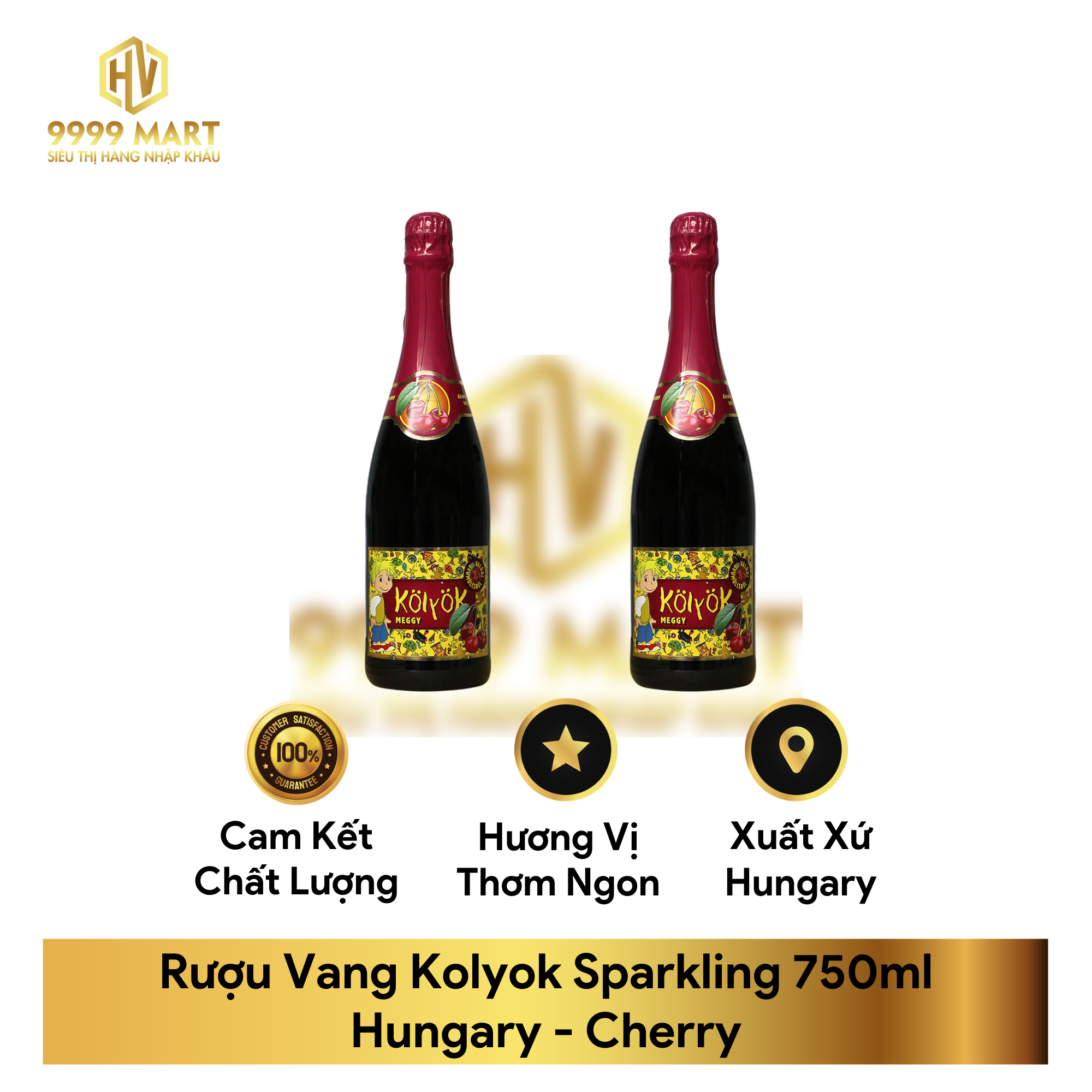  Rượu Vang Kolyok Sparkling 750ml Hungary 