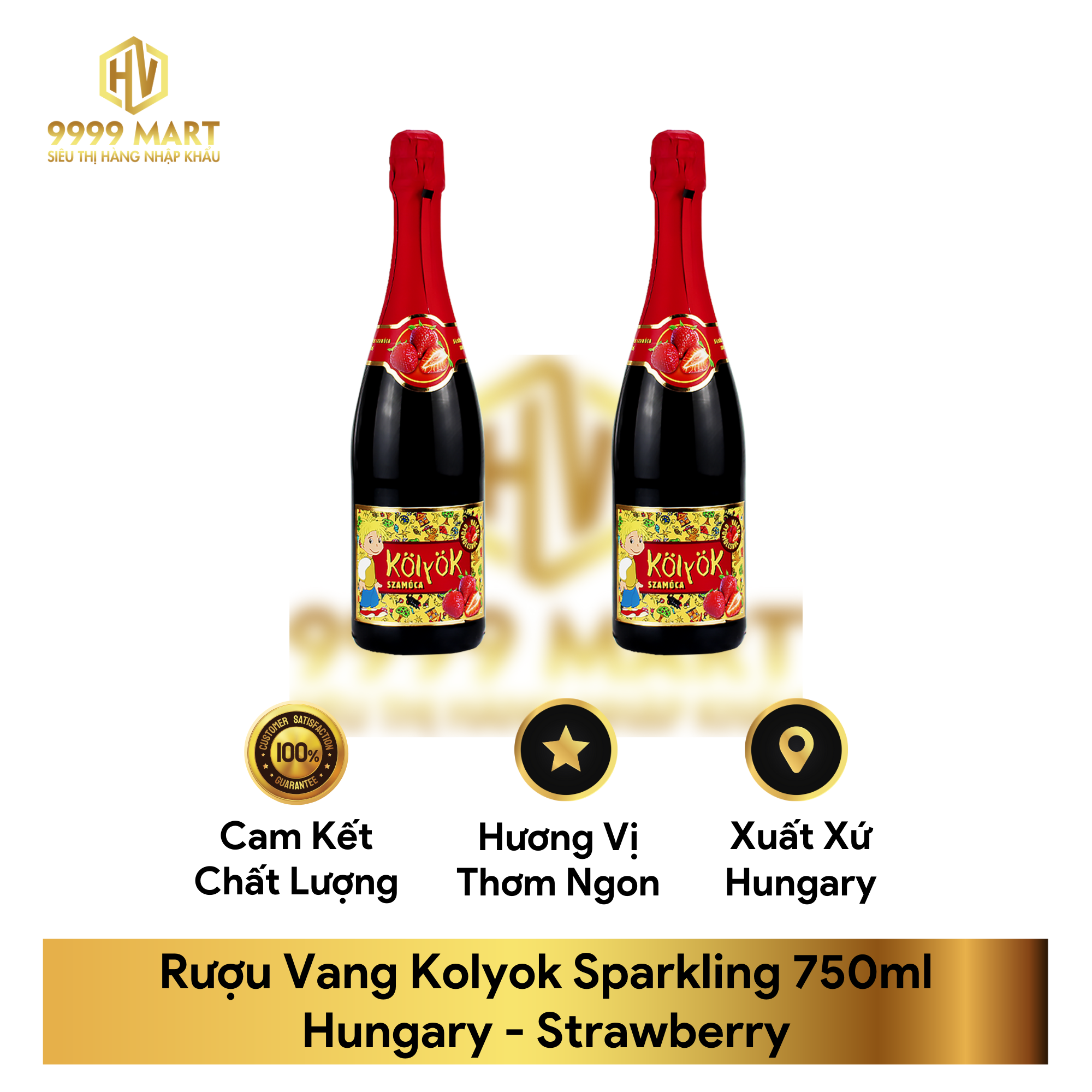  Rượu Vang Kolyok Sparkling 750ml Hungary 