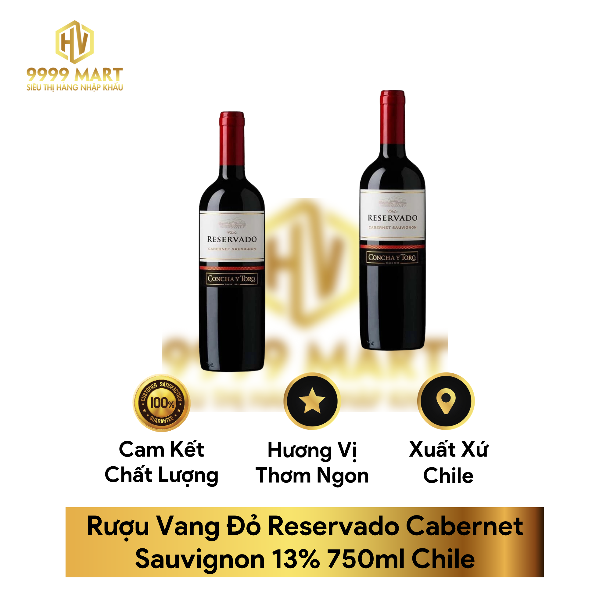  Rượu Vang Đỏ Reservado Cabernet Sauvignon 13% 750ml Chile 