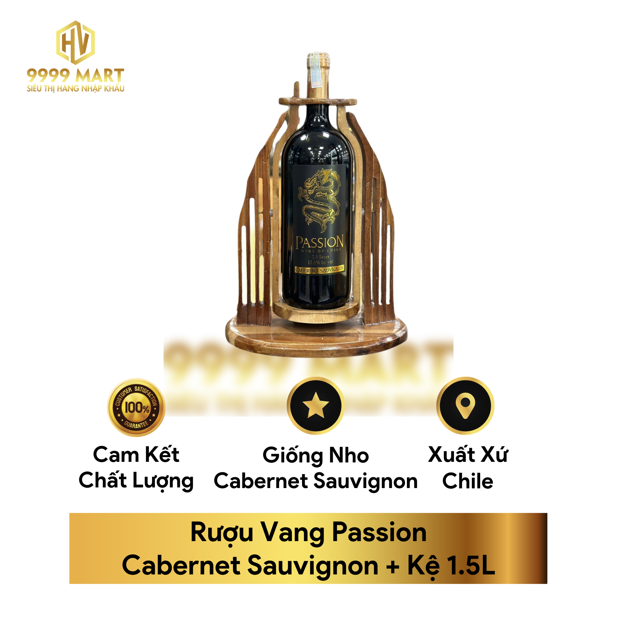  Rượu Vang Passion Cabernet Sauvignon + Kệ 1.5L 