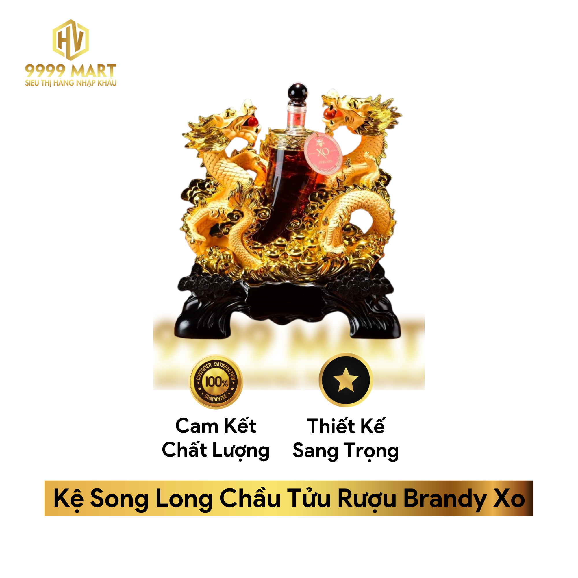  Kệ Song Long Chầu Tửu Rượu Brandy Xo 