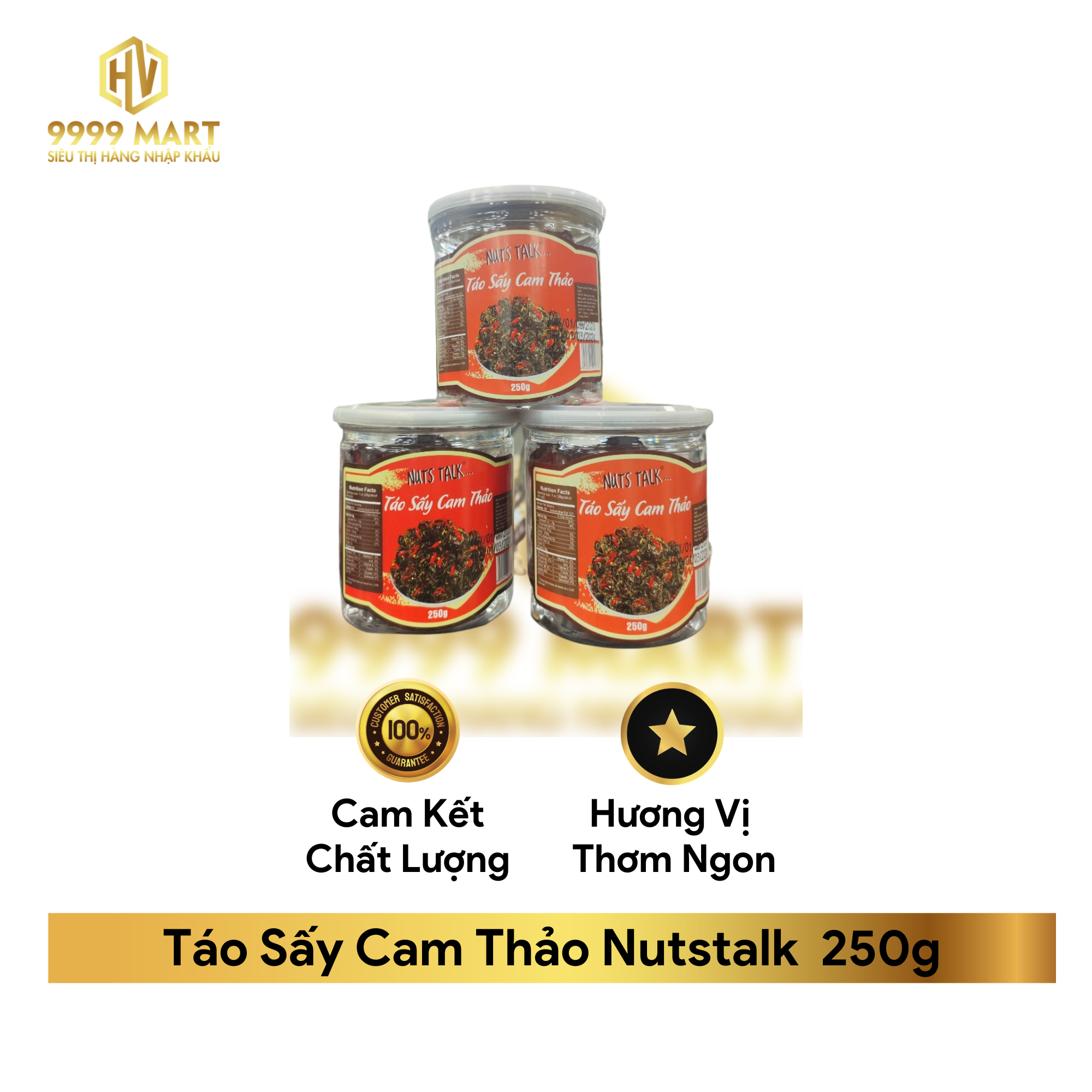  Táo Sấy Cam Thảo Nutstalk  250g 