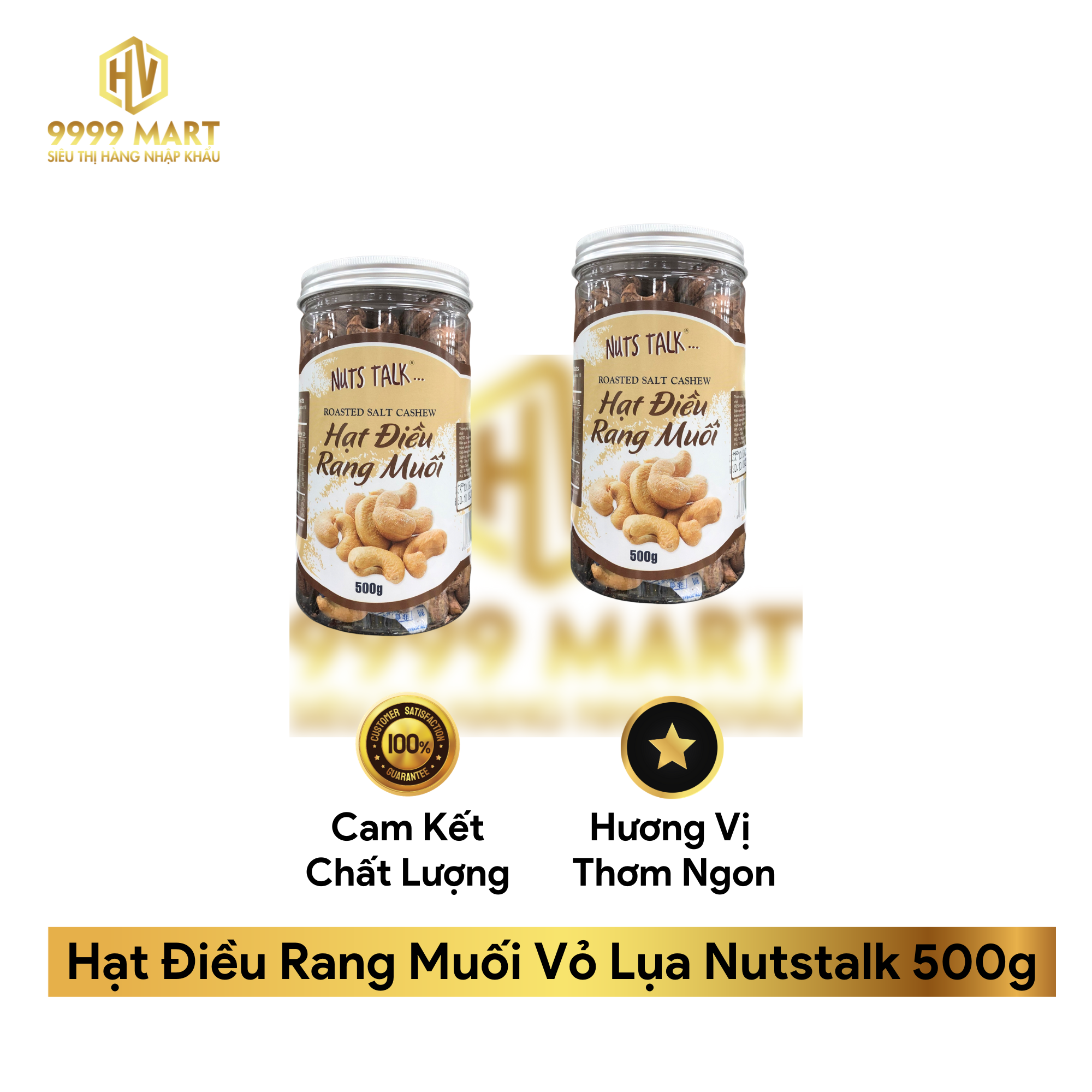  Hạt Điều Rang Muối Vỏ Lụa Nutstalk 500g 