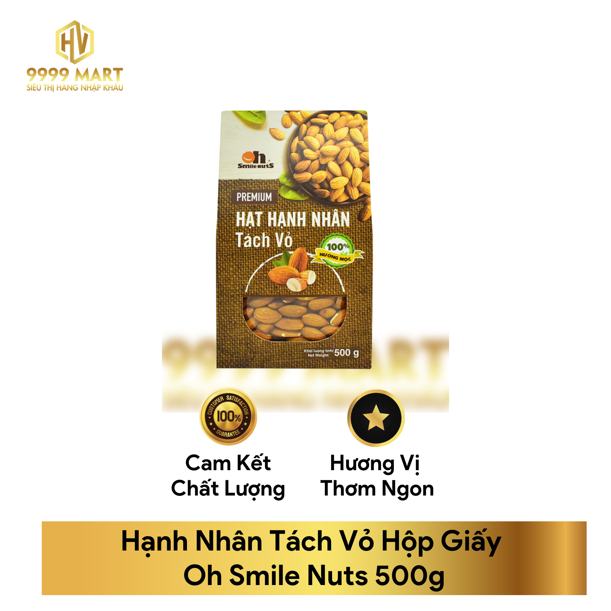  Hạnh Nhân Tách Vỏ Hộp Giấy Oh Smile Nuts 500g 