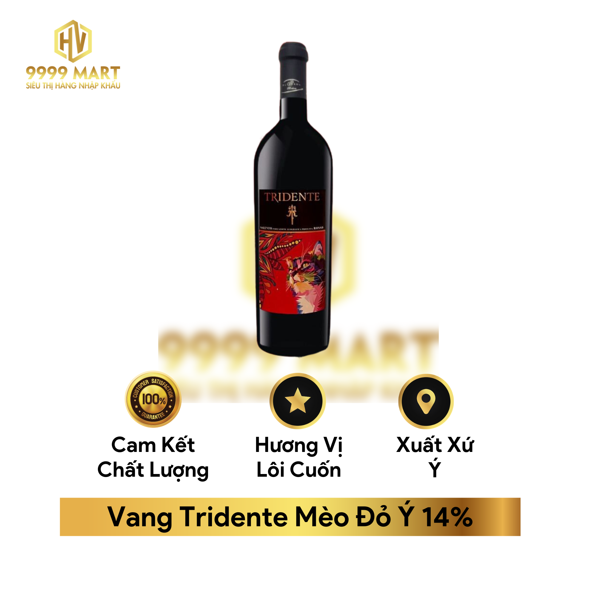 Vang Tridente Mèo Đỏ Ý 14% 