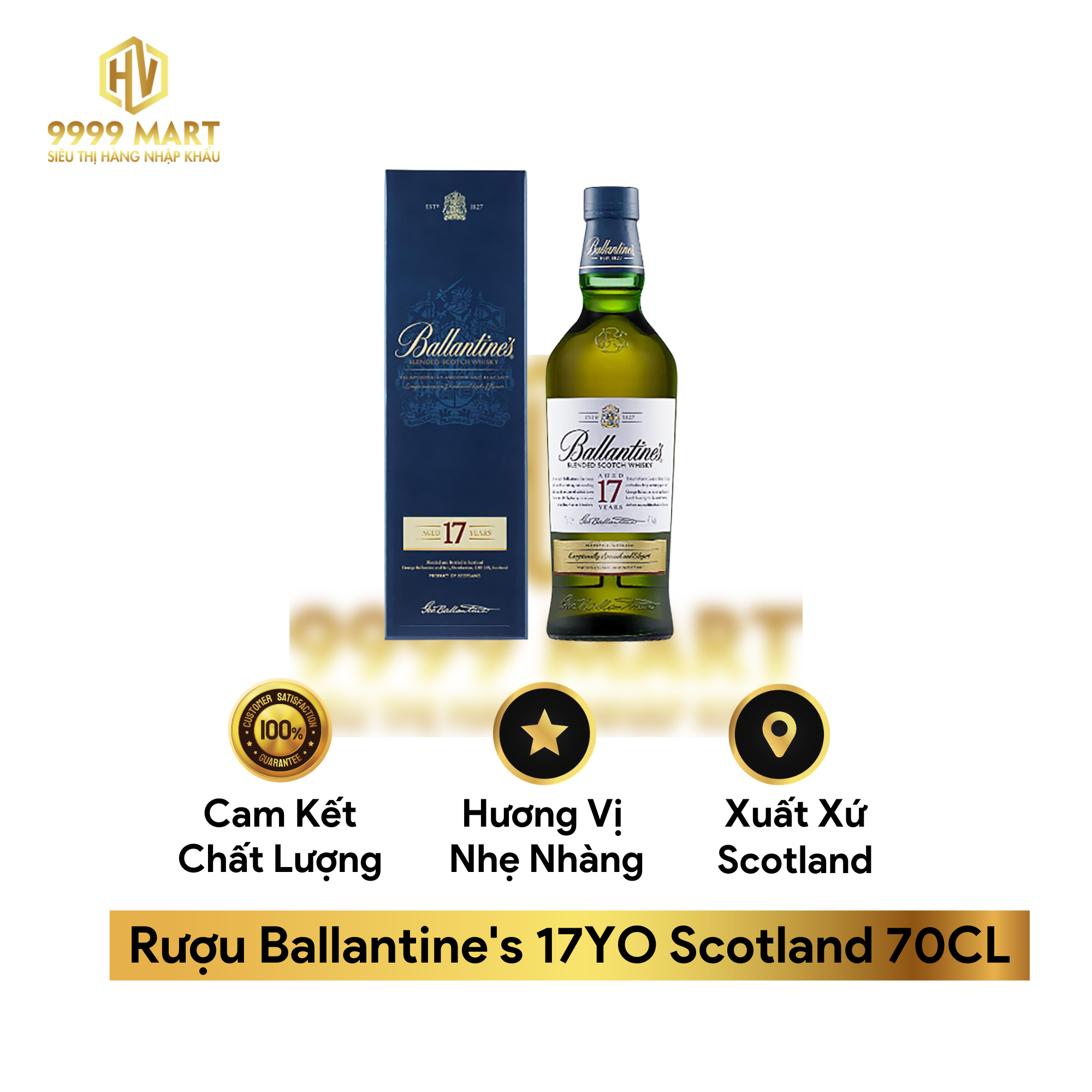  Rượu Ballantine's 17YO Scotland 70CL 