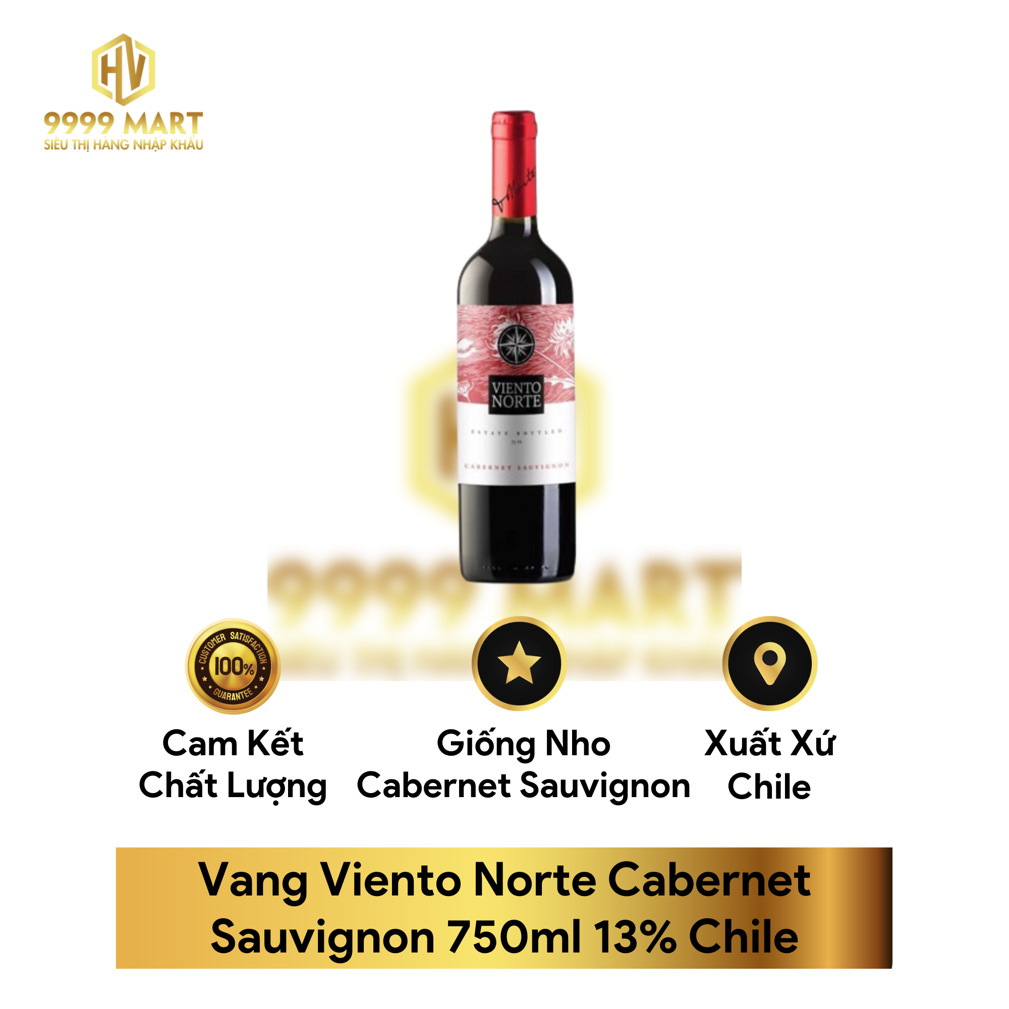  Vang Viento Norte Cabernet Sauvignon 750ml 13% Chile 
