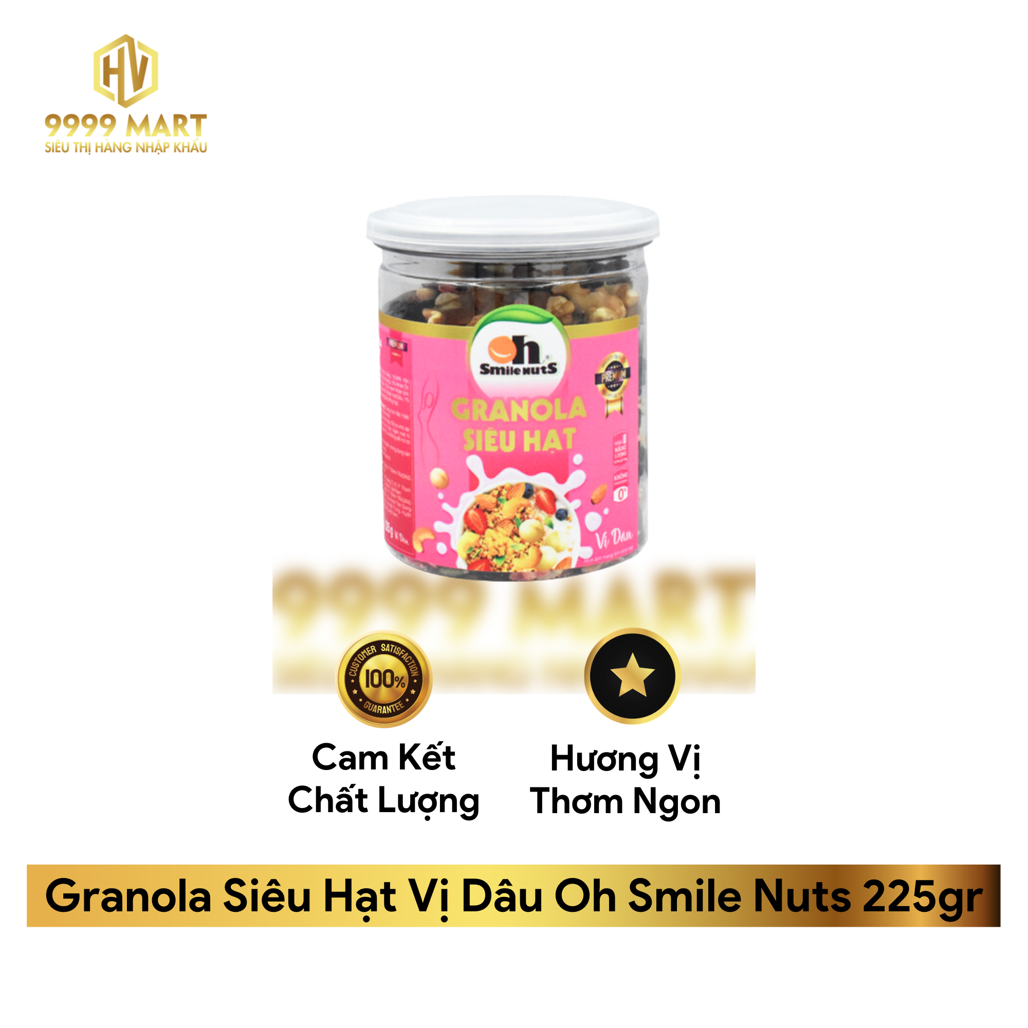  Granola Siêu Hạt Vị Dâu Oh Smile Nuts 