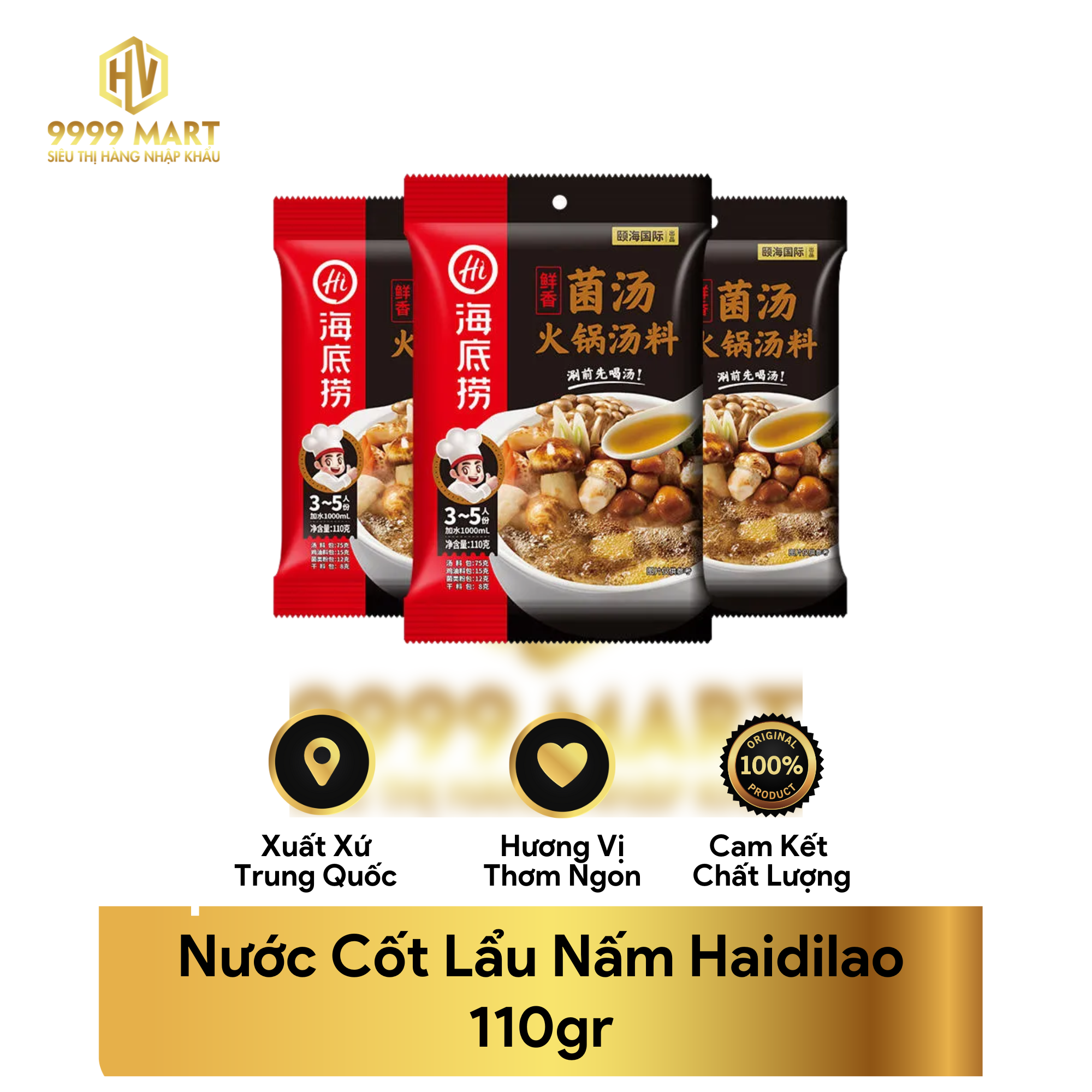  Nước Cốt Lẩu Nấm Haidilao 110gr 
