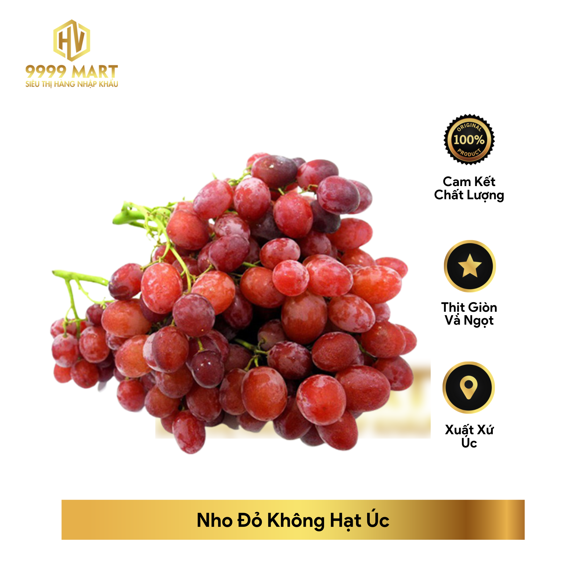  Nho Đỏ Không Hạt Úc 