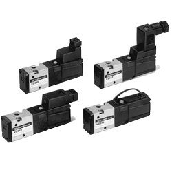  Van Điện Từ 3 Cổng, Gắn Trên Thân / Gắn Đế, Đệm Kín Thân Đàn Hồi, Sê-ri Tấm Đế - SMC 