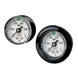  Pressure Gauge, Oil-Free / External Parts Copper-Free Pressure Gauge / With Limit Indicator G46E Series - SMC 