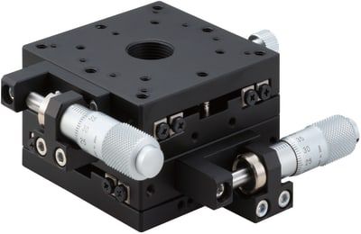  [High Precision] XY-Axis Cross Roller / Cross Roller With Dowel Holes - Micrometer Head / Feed Screw - MISUMI 