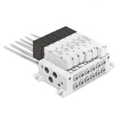  5-Port Solenoid Valve, Tấm Đế Mounted Type, Plug Lead Unit, VQ4000 Series, Manifold, C Kit - SMC 