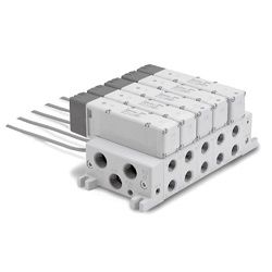  5-Port Solenoid Valve, Tấm Đế Mounted Type, Plug Lead Unit, VQ5000 Series, Manifold, C Kit - SMC 