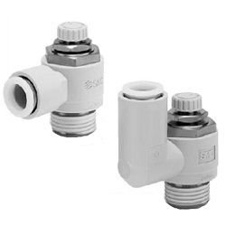  Bộ Điều Khiển Tốc Độ Với Đầu Nối Một Lần Chạm, Dòng Thép Không Gỉ, Loại Khuỷu Tay / Loại Phổ Thông, Dòng AS-FG - SMC 
