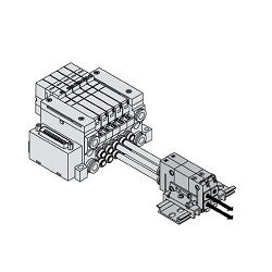  Van Điện Từ 5 Cổng, Bộ Tấm Đế , Loại Gắn Trên Đế, Tương Thích Với Pin Sạc, Sê-ri 25A-VQ1000/2000, Khối Hoàn Hảo Loại Riêng Biệt - SMC 