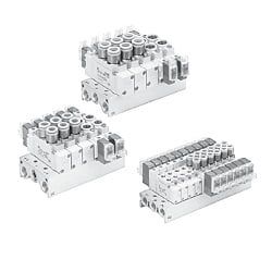  Van Điện Từ 5 Cổng, Sê-ri Sạch, Sê-ri 10- Tấm Đế/5000/7000, Đa Tạp Loại Đường Ống Trực Tiếp, Đế Tích Hợp, Loại Dây Riêng - SMC 