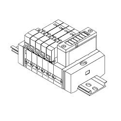 Van Điện Từ 5 Cổng, Sê-ri SY3000/5000, Manifold, Pilot Bên Ngoài, Loại Bộ Phận Giảm Thanh Tích Hợp - SMC 