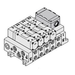 5-Port Solenoid Valve, Tấm Đế Mounted Type, Plug-in Unit, VQ5000 Series, Manifold, T Kit - SMC 