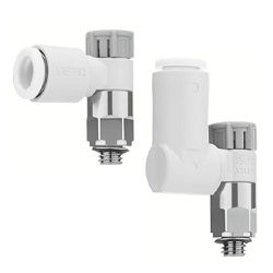  Speed Controller With One-Touch Fitting, Stainless Steel Specification, Push-Lock Type, Elbow Type / Universal Type, AS-FG Series - SMC 