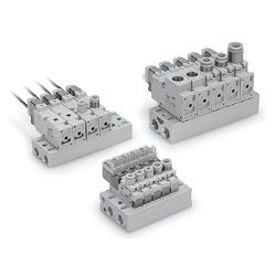  Van Điện Từ 3 Cổng, Loại Đường Ống Trực Tiếp, Sê-ri VQZ100/200/300, Bộ Đầu Cắm, Manifold - SMC 