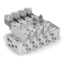  Manifold For 5-Port Solenoid Valve, Tấm Đế Mounted Type, Compact Thân Type, With Van Tiết Lưu Tích Hợp, VQZ2000 - SMC 