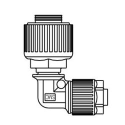  Space Saving Union Elbow, Loại Thu Gọn, LQ1E-SS-R Phụ Kiện Fluoropolymer Kích Thước Hệ Mét - SMC 