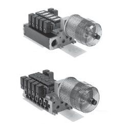  Van Điện Từ 5 Cổng, Loại Thí Điểm, Loại Cắm / Loại Không Cắm, Sê-ri VFR3000, Ống Góp Làm Chất Tẩy Rửa Ống Xả - SMC 