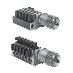  Van Điện Từ 5 Cổng, Loại Thí Điểm, Loại Cắm / Loại Không Cắm, Sê-ri VFR4000, Ống Góp Làm Chất Tẩy Rửa Ống Xả - SMC 