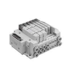  5-Port Solenoid Valve, Plug-in, Connector Connector Tấm Đế, SY5000/7000 Series, Plug-in Mixed Mounting Type Manifold - SMC 