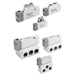  5-Port Air Operated Valve, Compatible With Rechargeable Batteries 25A-SYA5000/7000 Series - SMC 