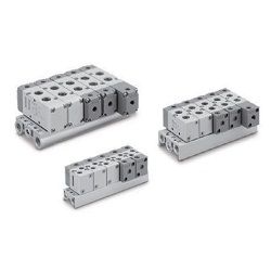  Van Vận Hành Bằng Không Khí 5 Cổng, Loại Đường Ống Trực Tiếp Sê-ri VFA1000/3000/5000, Manifold - SMC 