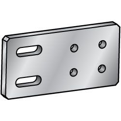  Flat Bars / Rolled Aluminum Mounting Plates, Brackets - B Dim. Selectable, B Dim. Configurable - MISUMI 