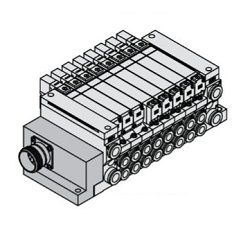  Van Điện Từ 5 Cổng, Loại Gắn Trên Đế, Thiết Bị Cắm Sê-ri Tấm Đế , Bộ Manifold M - SMC 