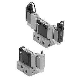  Van Điện Từ 5 Cổng, Loại Đầu Cắm, Loại Đường Ống Tấm Đế , Đơn Vị, Sê-ri Sạch Sê-ri 10-S0700 - SMC 