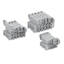 5-Port Solenoid Valve, Base Mounted Type, Plug Lead Unit, VQZ1000/2000/3000 Series, Manifold, Connector Kit - SMC 