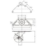  Bánh Xe Urethane Chống Tĩnh Điện 213 S-UB 50 Hammer Caster 
