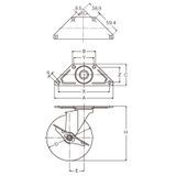  Bánh Xe Cao Su 215 E-PR 100 Hammer Caster 