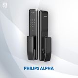  Khóa điện tử PHILIPS ALPHA (Vân tay - Thẻ từ - Mã Số - App) 