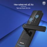  Khóa điện tử PHILIPS DDL-603E (Vân tay - Thẻ từ - Mã Số - App) 