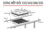  Bếp điện từ đôi CHEFS EH-MIX333 