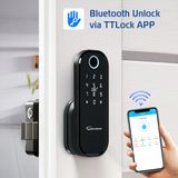  Khóa cổng điện WIDMANN C2 Plus [Vân tay - Thẻ từ - Mã số - APP] 