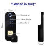  Khóa cổng điện WIDMANN C2 Plus [Vân tay - Thẻ từ - Mã số - APP] 