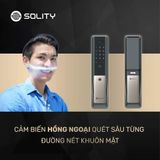  Khóa điện tử SOLITY GP-6000BAK (Face - Vân tay - Thẻ từ - Mã Số - Wifi) 