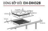  Bếp điện từ đôi CHEFS EH-DIH328 